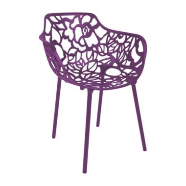 LeisureMod Modern Devon Aluminum Armchair - Purple. View a larger version of this product image.