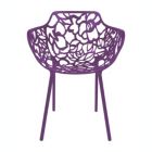 Alternate image 2 for LeisureMod Modern Devon Aluminum Armchair - Purple