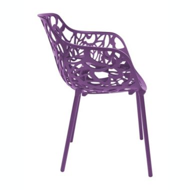 LeisureMod Modern Devon Aluminum Armchair - Purple. View a larger version of this product image.