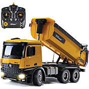 Top Race Remote Control Construction Dump Truck Toy, 1772 X 591 X 748 Inch Construction