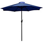 Alternate image 2 for Merrick Lane Bali Navy 9&#39; Round UV Resistant Outdoor Patio Umbrella With Height Lever And 33° Push Button Tilt