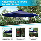 Alternate image 3 for Merrick Lane Bali Navy 9&#39; Round UV Resistant Outdoor Patio Umbrella With Height Lever And 33° Push Button Tilt