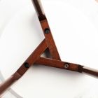 Alternate image 1 for The Bianco Collection Stella 31" Round Italian Carrara White Marble Coffee Table with Walnut Legs