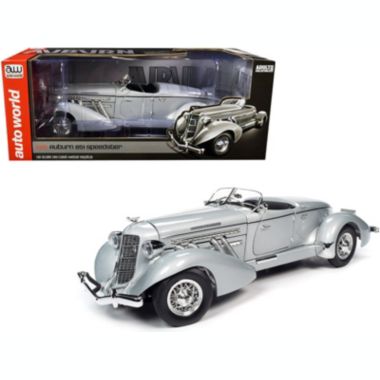 Carfaxo 1935 Auburn 851 Speedster Haze Gray 1/18 Diecast Model Car by Autoworld. View a larger version of this product image.
