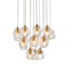 Alternate image 2 for Elegant Lighting Luxurious Eren Adjustable Hanging 18 Lights Pendant for Living Room, Kitchen, Bedroom & Hallway, Gold