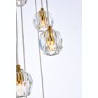 Alternate image 3 for Elegant Lighting Luxurious Eren Adjustable Hanging 18 Lights Pendant for Living Room, Kitchen, Bedroom & Hallway, Gold