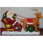 Alternate image 0 for Santa Claus on Sled with Reindeer Musical Lighted Figurine 33 x 13 x 20 Inch