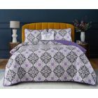 Alternate image 0 for Lux Decor Collection Microfiber Down Alternative Designed 4 Piece Quilt Set (Queen, Purple Vidara)