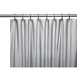 Carnation Home Fashions 3 Gauge Vinyl Shower Curtain Liner with Weighted Magnets and Metal Grommets - Silver 72