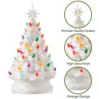 Alternate image 2 for Casafield Hand Painted Ceramic Christmas Tree, 15-Inch Pre-Lit Tree with 128 Multi Color Lights and 2 Star Toppers