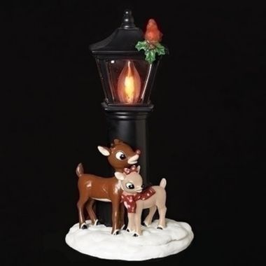 7.2 Inch Rudolph and Clarice Night Light By Lampost Flicker Bulb. View a larger version of this product image.