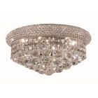 Alternate image 0 for Elegant Lighting 1800 Primo Collection Flush Mount 14"D x 8"H -6 Light Chrome Finish with Royal Cut Crystals