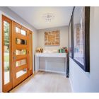 Alternate image 1 for Elegant Lighting 1800 Primo Collection Flush Mount 14"D x 8"H -6 Light Chrome Finish with Royal Cut Crystals