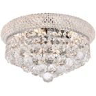 Alternate image 2 for Elegant Lighting 1800 Primo Collection Flush Mount 14"D x 8"H -6 Light Chrome Finish with Royal Cut Crystals