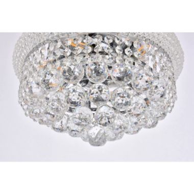 Elegant Lighting 1800 Primo Collection Flush Mount 14"D x 8"H -6 Light Chrome Finish with Royal Cut Crystals. View a larger version of this product image.