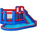 Alternate image 0 for Sunny & Fun Big Time Bounce-A-Round Inflatable Water Slide Park - Heavy-Duty for Outdoor Fun - Climbing Wall, Slide & Splash Pool - Easy to Set Up & Inflate with Included Air Pump & Carrying Case