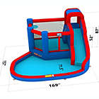 Alternate image 1 for Sunny & Fun Big Time Bounce-A-Round Inflatable Water Slide Park - Heavy-Duty for Outdoor Fun - Climbing Wall, Slide & Splash Pool - Easy to Set Up & Inflate with Included Air Pump & Carrying Case