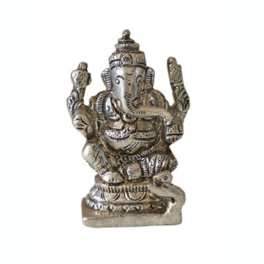 Cottage Handicraft, Silver Plated Ganesha Ji with free Elephant Gift. View a larger version of this product image.
