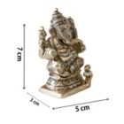 Alternate image 2 for Cottage Handicraft, Silver Plated Ganesha Ji with free Elephant Gift