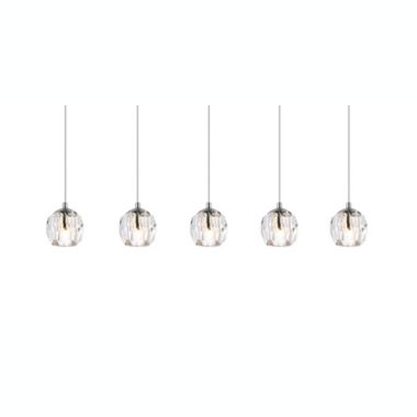 Elegant Lighting Luxurious Eren Adjustable Hanging 5 Lights Pendant for Living Room, Kitchen, Bedroom & Hallway, Chrome. View a larger version of this product image.