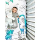 Alternate image 2 for JumpOff Jo Fitted Crib Sheet - Cotton Crib Sheet for Standard Sized Crib Mattresses - Hypoallergenic and Breathable - 28 x 52 Inches - Tiny Dinosaur