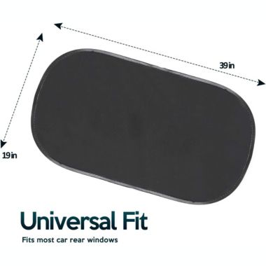Zone Tech Car Sun Cling On Shade-No Suction Cups Needed Premium Quality Mesh Back Window Shade Clear Stop Sun Visor Protects UV Rays Sun Glare Baby, Kids, Pets, Folding Auto, Universal Fit, SUV. View a larger version of this product image.