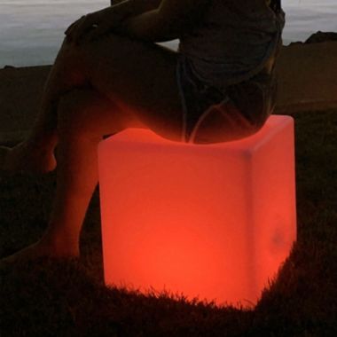 Main Access 16" Weatherproof Color Changing LED Cube Block Seat. View a larger version of this product image.
