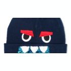 Alternate image 2 for Fab Big Boy's Reversible Sequin Hat & Mittens Set Navy One Size