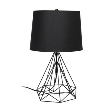 Elegant Designs Wired Metal Table Lamp, Black Matte. View a larger version of this product image.
