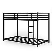Slickblue Metal Bunk Bed Twin Over Classic Bunk Bed Frame-Black