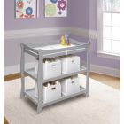Alternate image 2 for Badger Basket Co. Kids Sleigh Style Changing Table - Gray