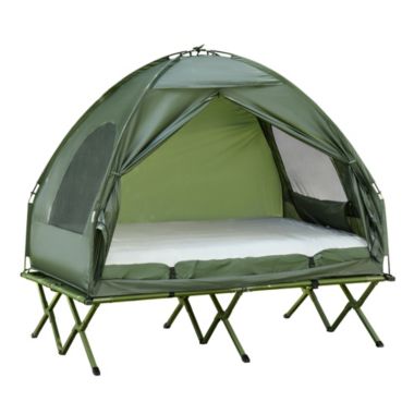grijs Isoleren Worstelen Outsunny Extra Large Compact Pop Up Portable Folding Outdoor Elevated All  in One Camping Cot Tent Combo Set | Bed Bath & Beyond