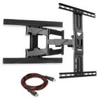 Alternate image 0 for Mount Factory Heavy-Duty Full Motion TV Wall Mount - Articulating Swivel Bracket Fits Flat Screen Televisions from 42" to 70" (VESA 400 x 600 Compatible) - Tilt Swing Out Arm with 10' HDMI Cable