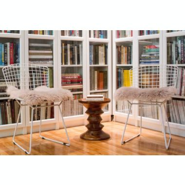 HomeRoots Decor 100% Sheepskin Chair Seat Pad 17"X17"- Taupe. View a larger version of this product image.