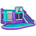Alternate image 0 for Sunny & Fun Big Time Bounce-A-Round Inflatable Water Slide Park - Heavy-Duty for Outdoor Fun - Climbing Wall, Slide & Splash Pool - Easy to Set Up & Inflate with Included Air Pump & Carrying Case