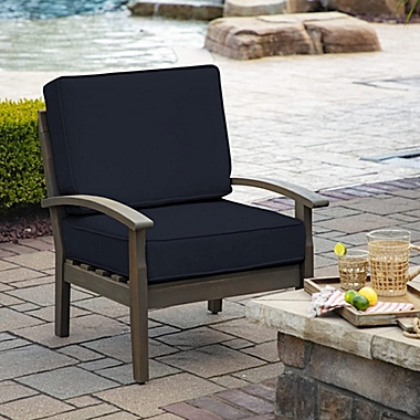 Arden Selections ProFoam EverTru Acrylic Patio Cushions Deep Seat Set, Classic Navy Blue, 24 x 24 x 6". View a larger version of this product image.