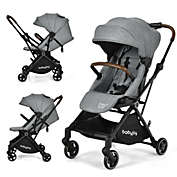 Gymax 2-in-1 Convertible Baby Stroller Pushchair Aluminum w/ Adjustable Canopy
