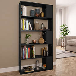 vidaXL Book Cabinet/Room Divider Black 31.5