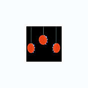 Kurt Adler Set of 3 Red Double-Sided LED Christmas Light Disks - Back Wire