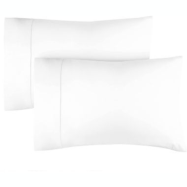 CGK Unlimited Pillowcase Set of 2, 400 Thread Count 100% Cotton - Queen - White. View a larger version of this product image.