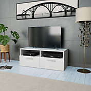 vidaXL TV Cabinet Engineered Wood 37.4"x13.8"x14.2" White