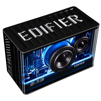 Edifier QD35 Tabletop Bluetooth Speaker, Hi-Res Audio & Hi-Res Audio Wireless Certified Computer Speaker for Desktop Use, Home Speaker for Phone, Tablet, Computer, Black