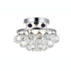Alternate image 0 for Elegant Lighting Corona 3 light Chrome Flush Mount Clear Royal Cut Crystal