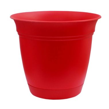 The HC Companies Outdoor/Indoor Plastic Planter Eclipse, Red, 6''. View a larger version of this product image.