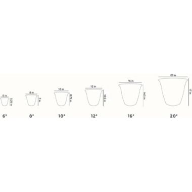 The HC Companies Outdoor/Indoor Plastic Planter Eclipse, Red, 6''. View a larger version of this product image.