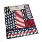 Alternate image 2 for Carnation Home Fashions "Patriotic Patchwork" Vinyl Flannel Backed Tablecloth - 60x60", Red/White/Blue