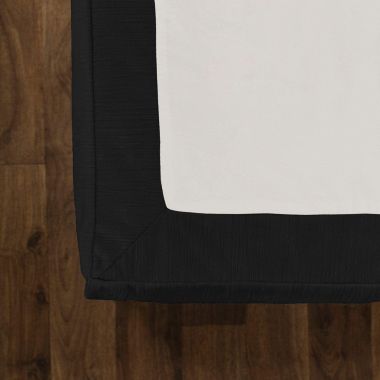SHOPBEDDING Tailored Velvet Bed Skirt with Split Corner 21inch Drop-Full, Black Modern Dust Ruffle, High-End. View a larger version of this product image.