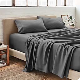 Bare Home Sheet Set - Premium 1800 Ultra-Soft Microfiber Sheets - Double Brushed - Hypoallergenic - Wrinkle Resistant (Grey, Queen)