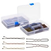 Okuna Outpost 720 Pieces Hair Pins Kit with Organizer Box, 2"  U Shaped Clips for Women Girl Bun (4 Colors)