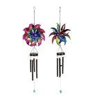 Alternate image 0 for Things2Die4 Set of 2 Metal Rainbow Wind Spinner Hanging Chimes Outdoor Decor Garden 46 Inches
